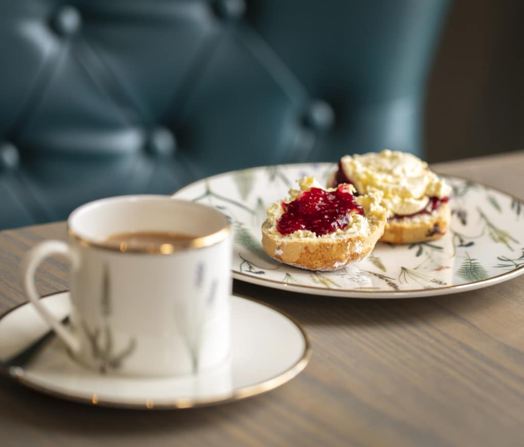 Afternoon tea scones and tea